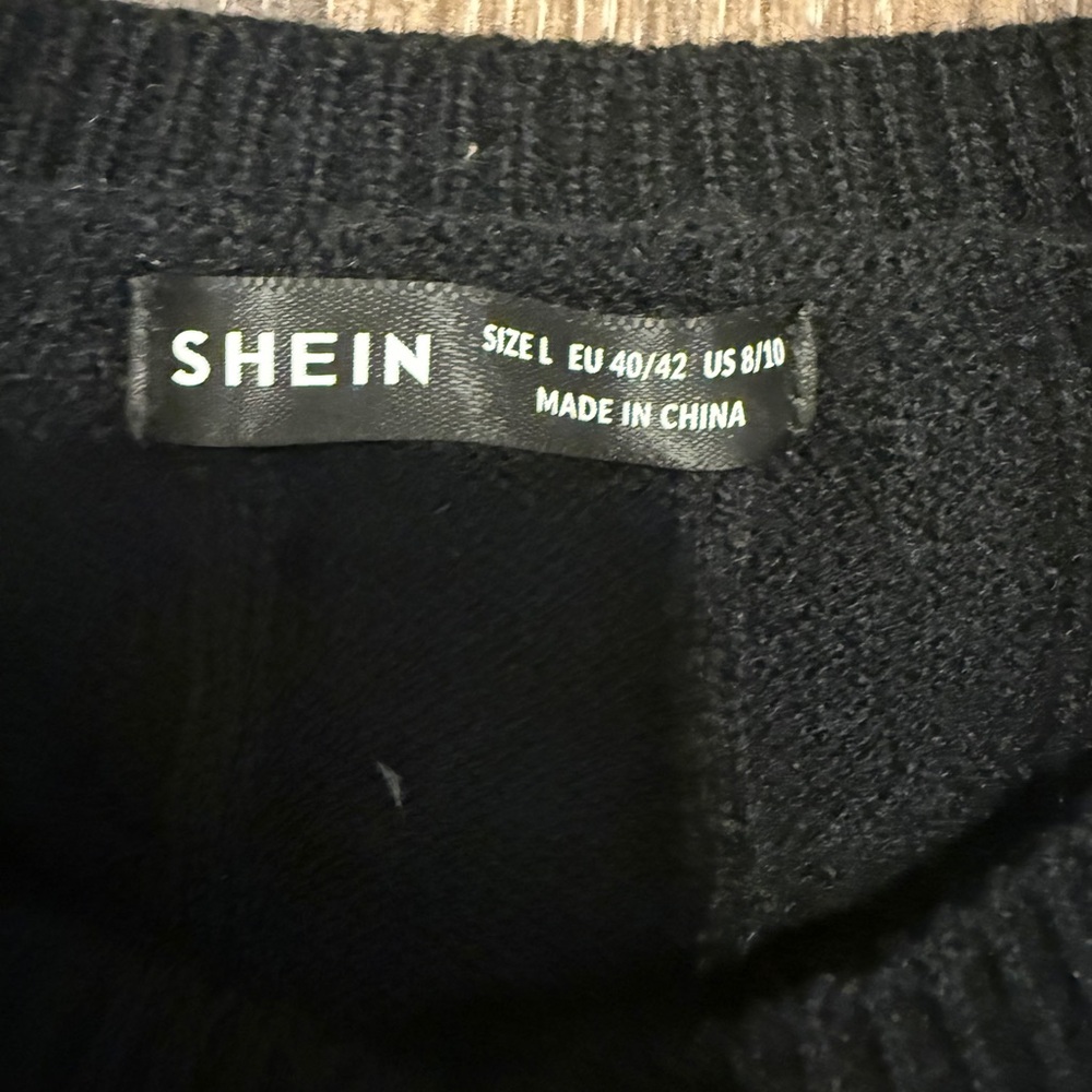 SHEIN Black Cardigan with Gold Buttons - Picture 5 of 8